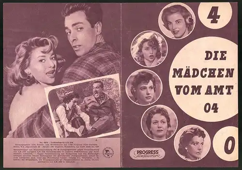 Filmprogramm PFI Nr. 20 /56, Die Mädchen von Amt 04, Antonella Lualdi, Franca Valert, Regie: Gianni Franciolini