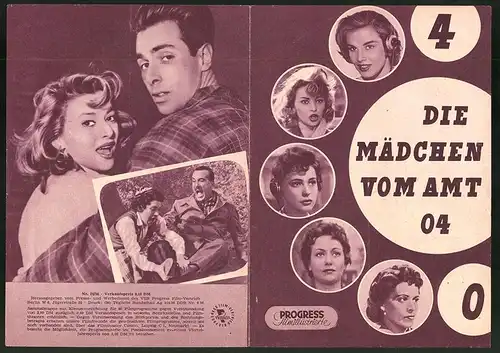 Filmprogramm PFI Nr. 20 /56, Die Mädchen von Amt 04, Antonella Lualdi, Franca Valert, Regie: Gianni Franciolini