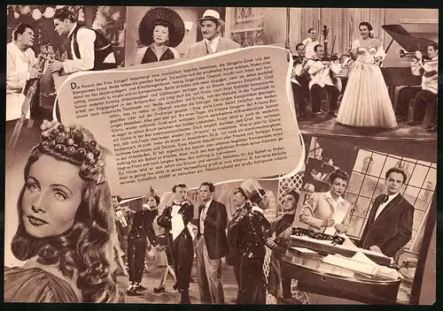 Filmprogramm PFI, Verlorene Melodie, Elfie Mayerhofer, Robert Lindner, Regie: Eduard Borsody