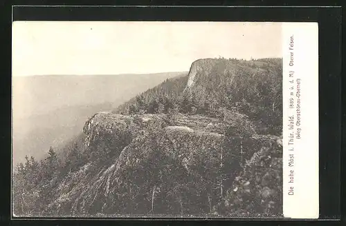 AK Hohe Möst i. Thür. Wald, Oberer Felsen