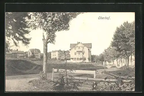 AK Oberhof /Türingen, Strassenblick auf Wohnhäuser