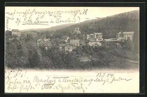 AK Bad Elgersburg, Blick vom Totenstein auf den Ort