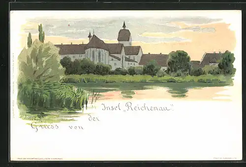 Künstler-AK Reichenau, Kloster Reichenau
