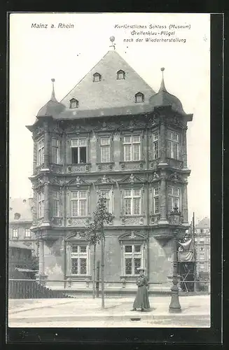 AK Mainz a. Rhein, Kurfürstliches Schloss nach der Wiederherstelleung