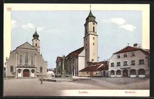 AK Lindau, Blick auf den Marktplatz