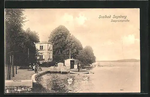 AK Bad Segeberg, Seepromenade und Kurhaus