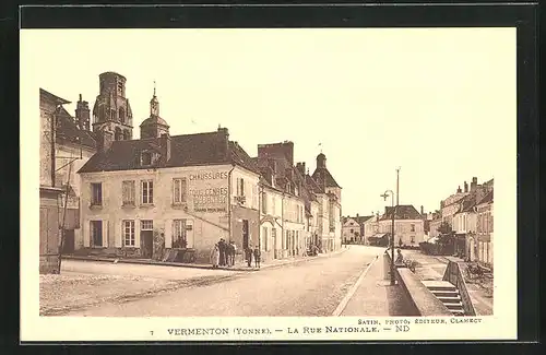 AK Vermenton, La Rue Nationale