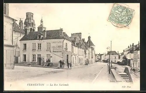 AK Vermenton, La Rue Nationale