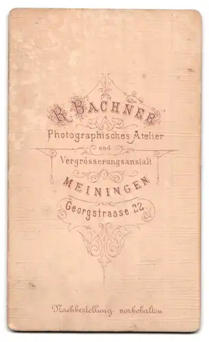 Fotografie R. Brachner, Meiningen, Georgstr. 22, Portrait Ufz. in Uniform mit Schulterklappen