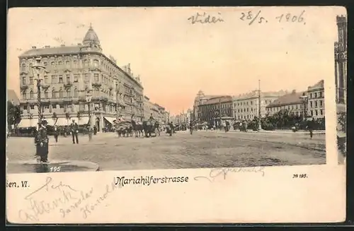 AK Wien, Mariahilferstrasse mit Geschäft