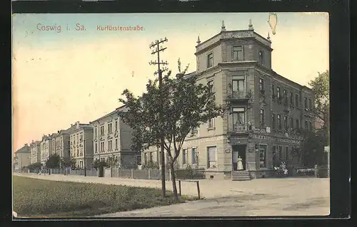 AK Coswig / Sachsen, Restaurant Dresdner Hof in der Kurfürstenstrasse