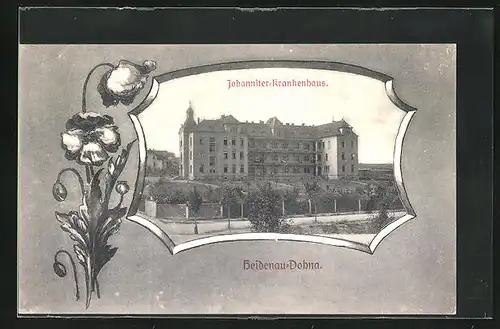 Passepartout-AK Heidenau-Dohna, Johanniter-Krankenhaus