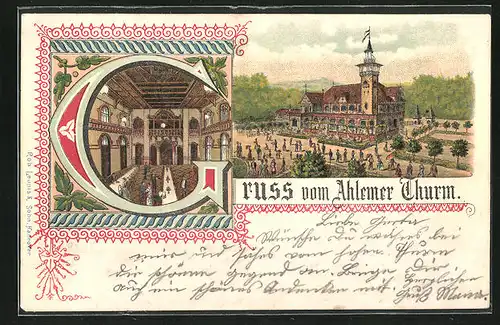 Lithographie Hannover, Gasthof Ahlemer Turm