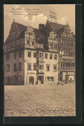 AK Alt-Meissen, Südseite des Marktes