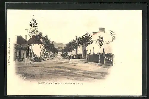 AK Saint-Lèger-sur-Dheune, Avenue de la Gare