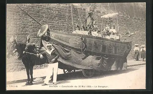 AK Macon, Cavalcade du 30 Mai 1909, Le Vengeur