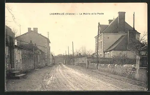 AK Lhommaizè, La Mairie et la Poste