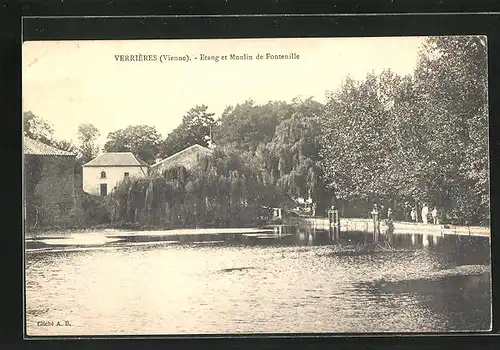 AK Verrières, Etang et Moulin de Fontenille