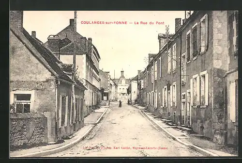 AK Coulanges-sur-Yonne, La Rue du Pont