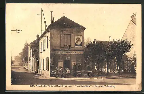 AK Villeneuve-la-Guyard, Au Bon Coin - Route de Villethierry