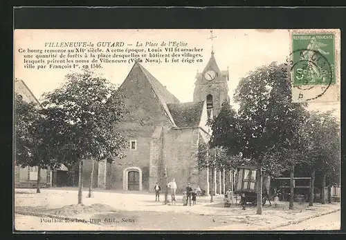 AK Villeneuve-la-Guyard, La Place de l`Eglise