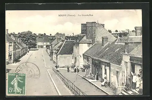 AK Rogny, La Grande-Rue