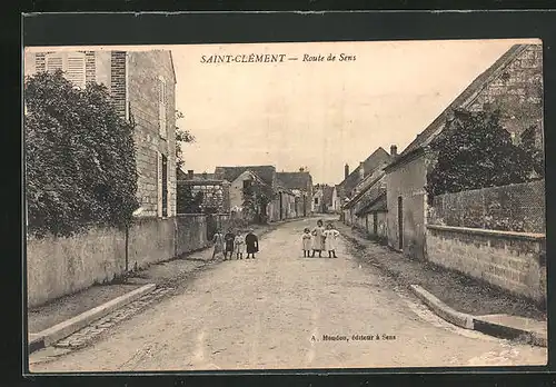 AK Saint-Clèment, Route de Sens, Strassenpartie