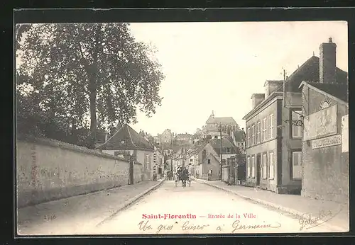 AK Saint-Florentin, Entrèe de la Ville, Strassenpartie