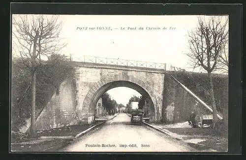 AK Pont-sur-Yonne, Le Pont du Chemin de Fer