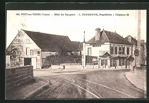 AK Pont-sur-Yonne, Hotel des Voyageurs