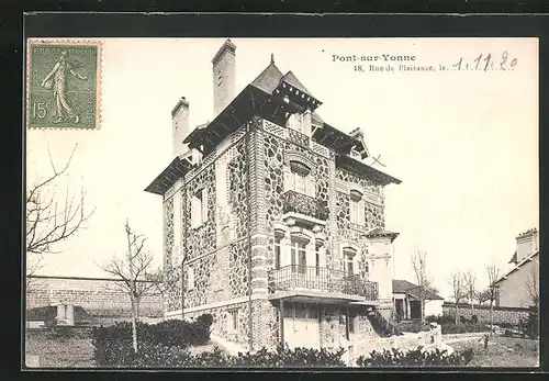 AK Pont-sur-Yonne, Rue de Plaisance