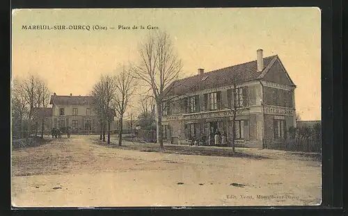 AK Mareuil-sur-Ourcq, Place de la Gare