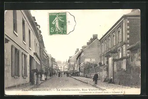 AK Liancourt, La Gendarmerie, Rue Victor-Hugo