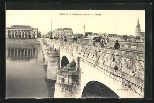 AK Saumur, Le Pont Cessart et le Théatre