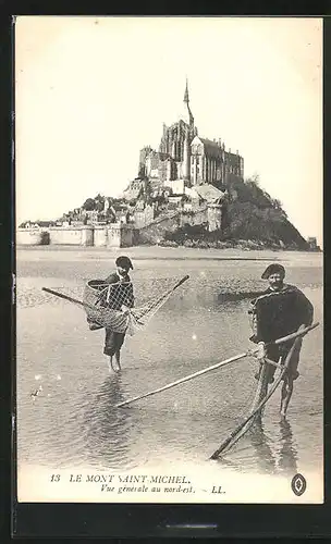 AK Le Mont Saint-Michel, Vue générale au nord-est