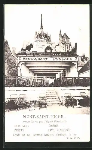 AK Le Mont Saint-Michel, Restaurant Poulard, L`Eglise Paroissiale