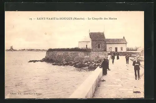 AK Saint-Vaast-la-Hougue, La Chapelle des Marins