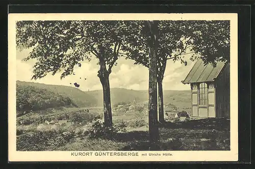 AK Güntersberge, Ortsansicht mit Ulrichs Hütte