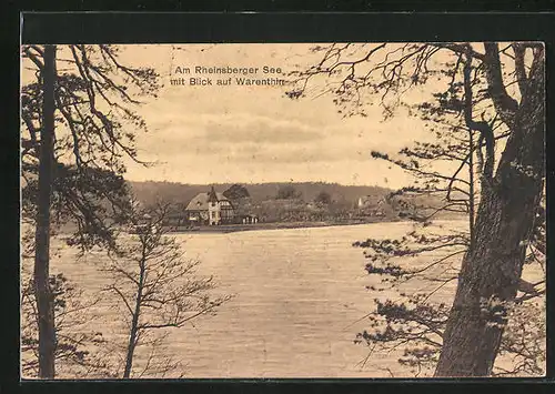AK Warenthin, Partie am Rheinsberger See