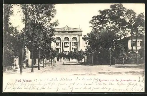 AK Bad Elmen, Kurhaus von der Ahornstrasse aus gesehen