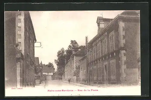 AK Nuits-sous-Ravieres, Rue de la Poste