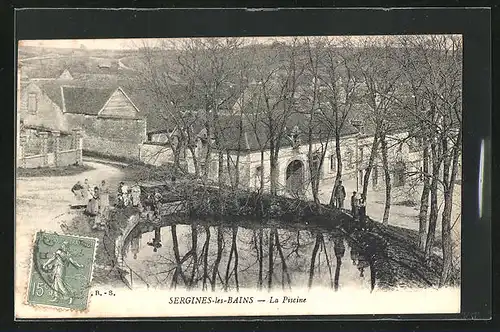 AK Sergines-les-Bains, La Piscine