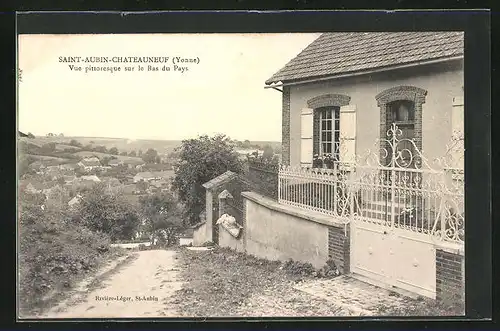 AK Saint-Aubin-Chateauneuf, Vue pittoresque sur le Bas du Pays