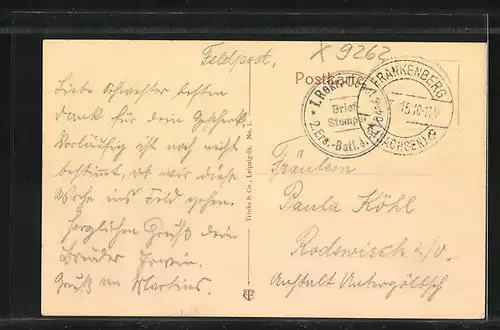 AK Frankenberg in Sa., Szene im Friedenspark