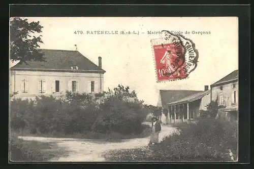 AK Ratenelle, Mairie et Ecole de Garcons