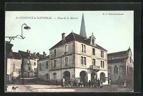 AK St-Gengoux le National, Place de la Mairie, Hotel de Ville