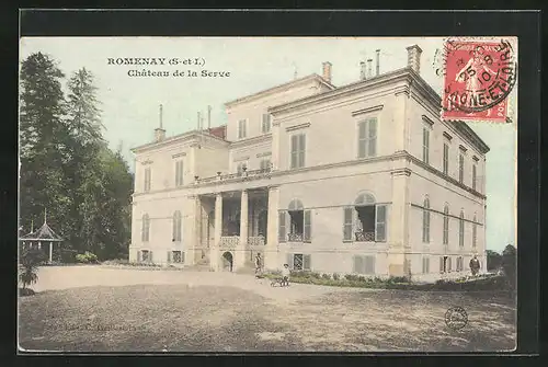 AK Romenay, Chateau de la Serve, Aussenansicht