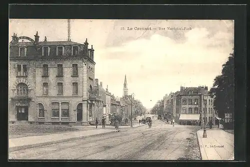 AK Le Creusot, Rue Marechal-Foch