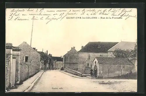 AK Saint-Cyr-les-Colons, Rue de la Fontaine