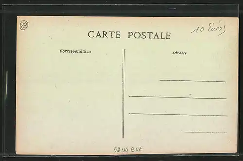 AK Villeneuve-la-Guyard, La Poste, Pferdekarren auf der Strasse